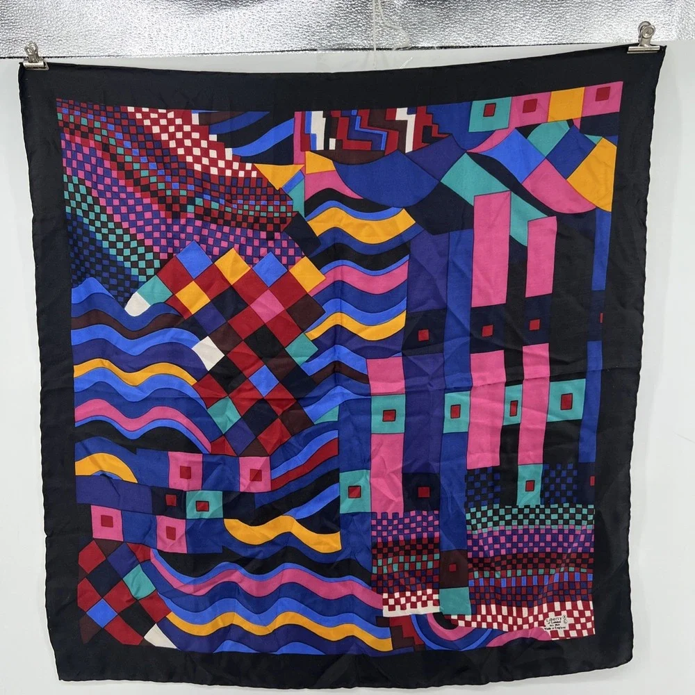 Liberty Of London Vintage Abstract Design 100% Silk Scarf 26